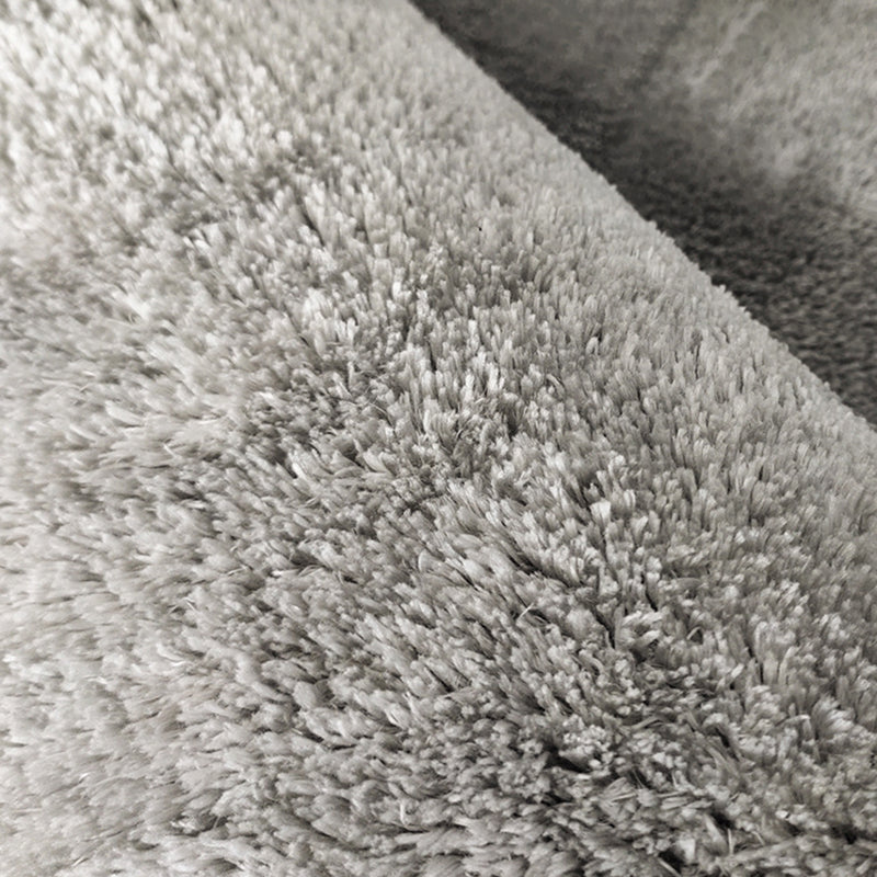 Grey Modern Carpet Blended Solid Color Carpet Washable Carpet for Living Room