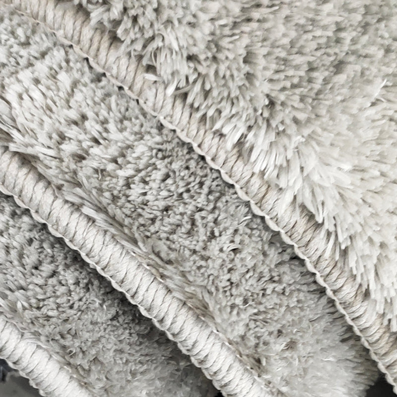 Grey Modern Carpet Blended Solid Color Carpet Washable Carpet for Living Room