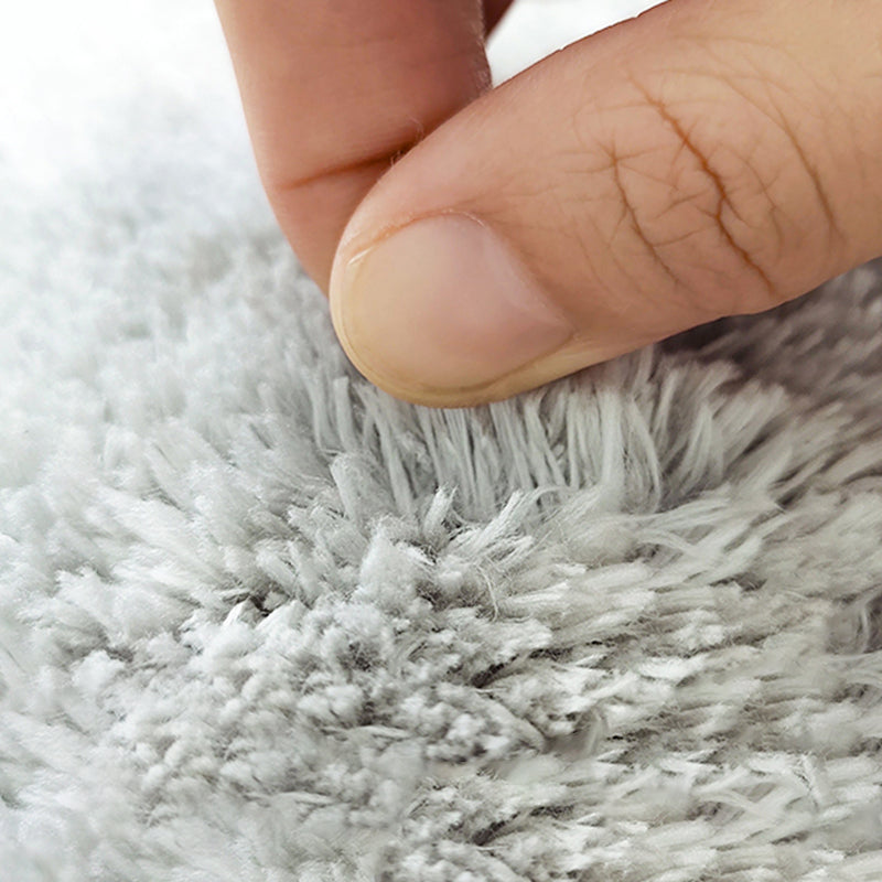 Grey Modern Carpet Blended Solid Color Carpet Washable Carpet for Living Room