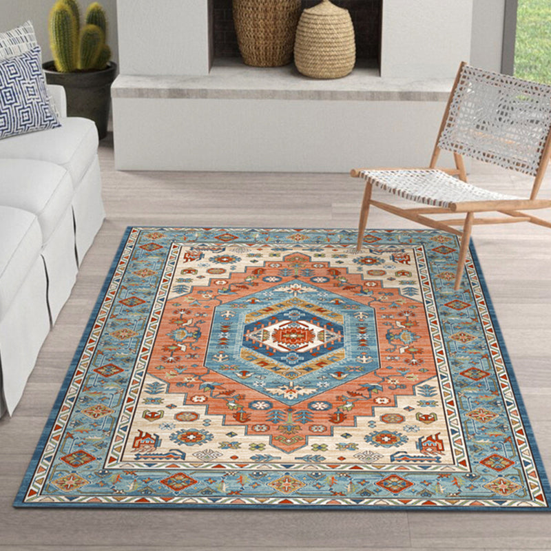 Grijze vintage tapijt polyester grafisch vloerkleurbestendig tapijt voor woonkamer