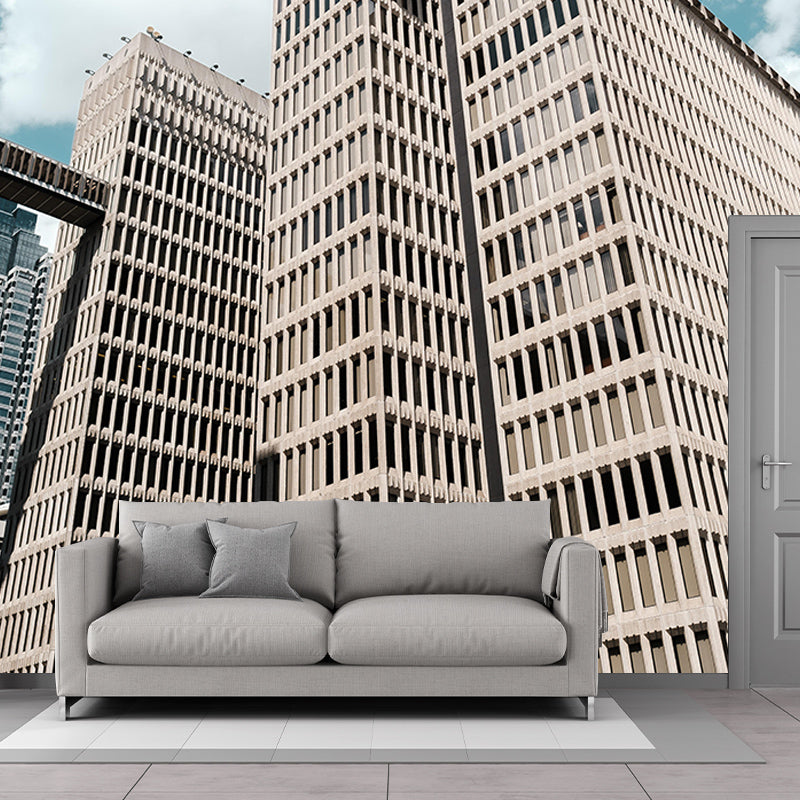 Building Mural Contemporary Style Horizontal Photography Study Room Wall Mural