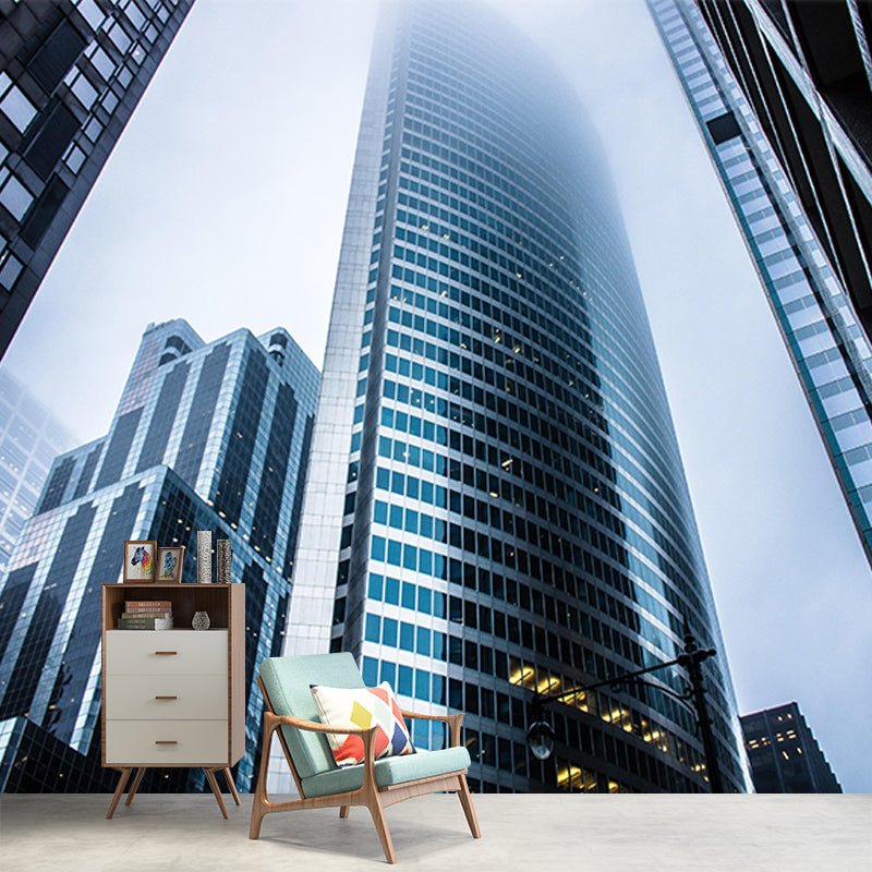 Photography Building Contemporary Style Building Mural Horizontal Room Wall Mural