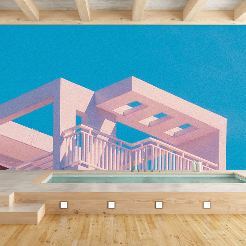 Fancy Contemporary Building Mural Horizontal Photography Living Room Wall Mural