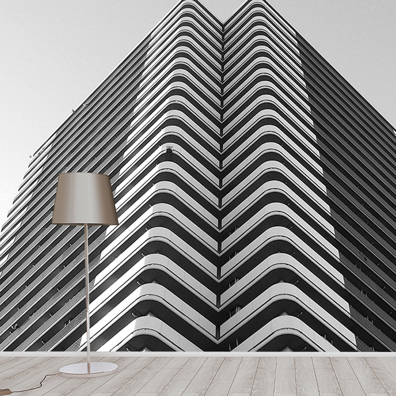 Living Room Contemporary Style Building Mural Horizontal Photography Wall Mural