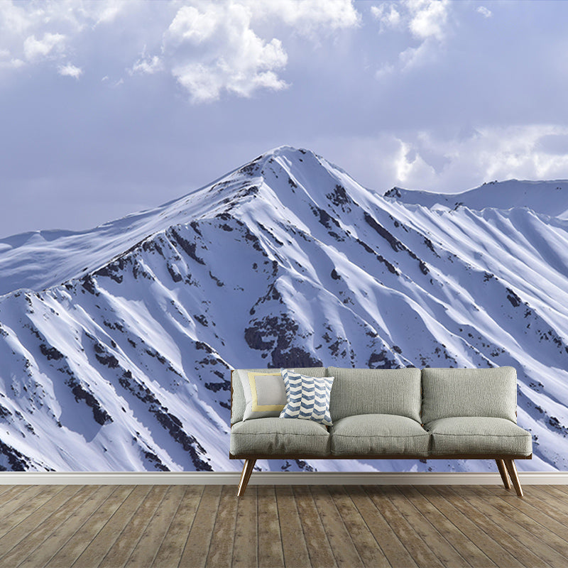 Mountain Scene Contemporary Style Mural Photography Living Room Wall Mural