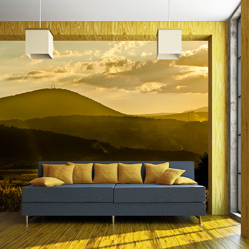 Forest Mountain Contemporary Style Mural Horizontal Photography Bedroom Wall Mural