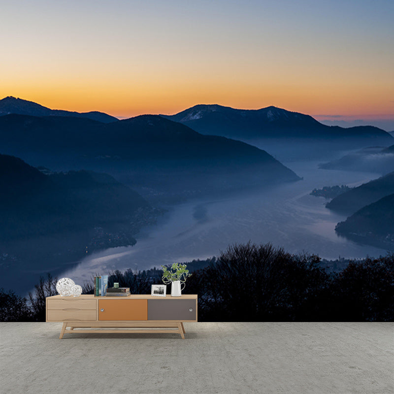 Mountain Scene Contemporary Mural Horizontal Photography Room Wall Mural