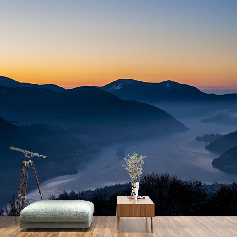 Mountain Scene Contemporary Mural Horizontal Photography Room Wall Mural