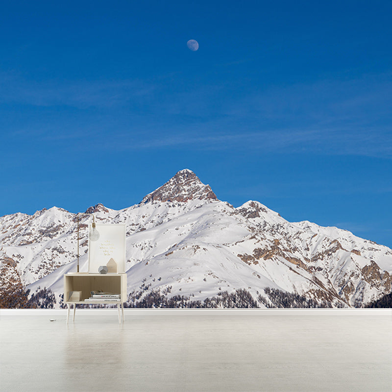 Snow Mountain Contemporary Style Mural Horizontal Photography Room Wall Mural