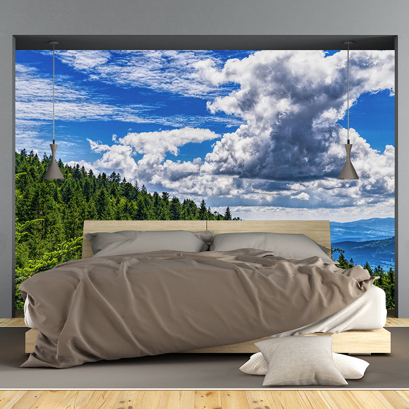 Natural Sky Forest Mural Horizontal Photography Room Wall Mural