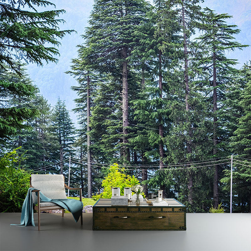 Natural Snow Style Forest Mural Horizontal Photography Bedroom Wall Mural