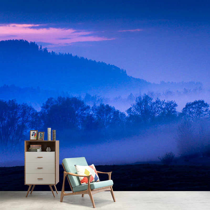 Natural Snow Style Forest Mural Horizontal Photography Bedroom Wall Mural