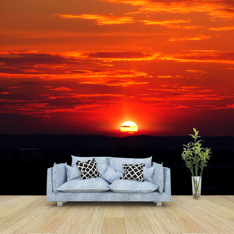 Environmental Contemporary Sky Wall Mural Mildew Resistant Wallpaper for Room