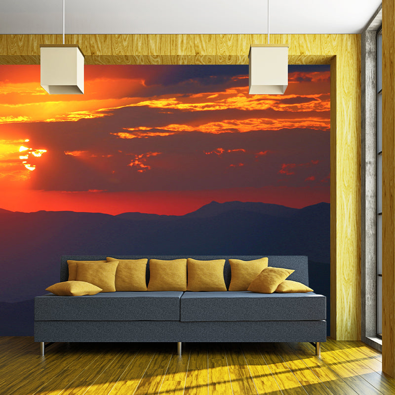 Environmental Contemporary Sky Wall Mural Mildew Resistant Wallpaper for Room