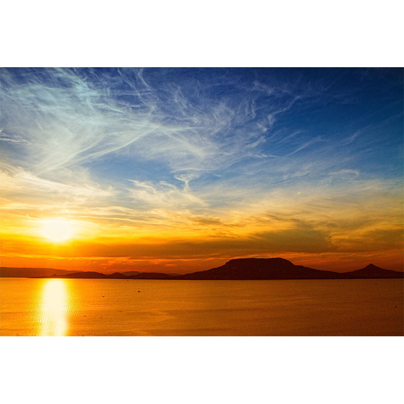 Sunset Contemporary Sky Mural Mildew Resistant Wallpaper for Wall Decor
