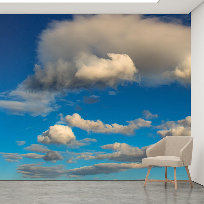 Sky Cloud Contemporary Style Sky Mural Mildew Resistant Wallpaper for Home Decor