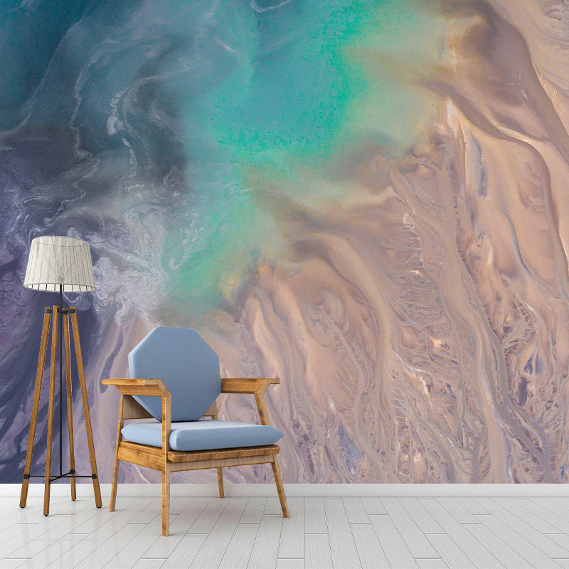 Mildew Resistant Contemporary Abstract Wall Mural Wallpaper for Bedroom