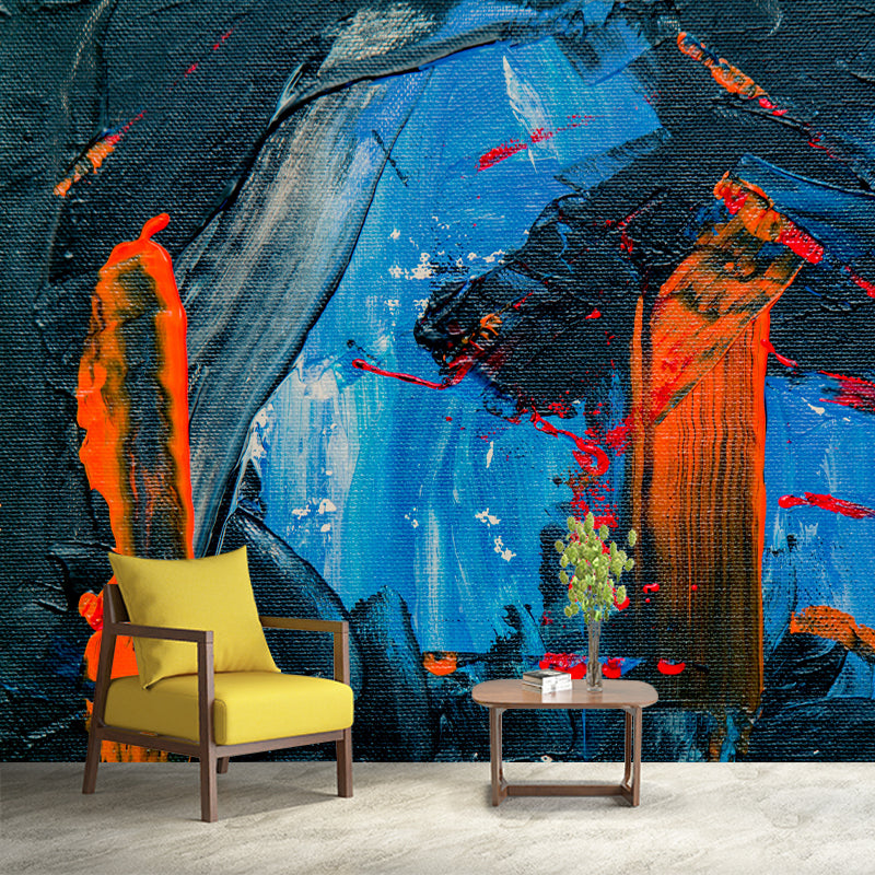 Oil Painting Abstract Wall Mural Mildew Resistant Wallpaper for Wall Decor