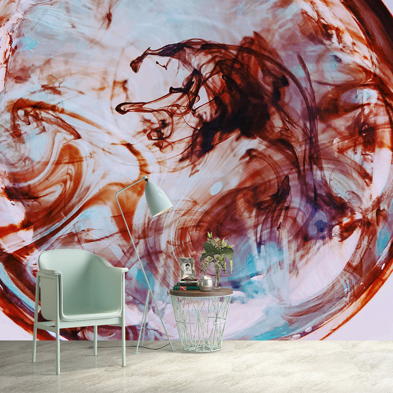 Ink Abstract Wall Mural Mildew Resistant Wallpaper for Home Decor