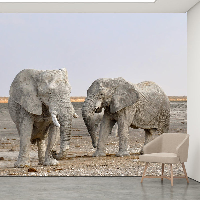 Zebra Customized Wild Animal Wall Mural Mildew Resistant Wallpaper for Room