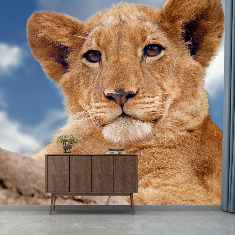 3D Print Leopard Contemporary Wild Animal Mural Mildew Resistant Wallpaper for Home