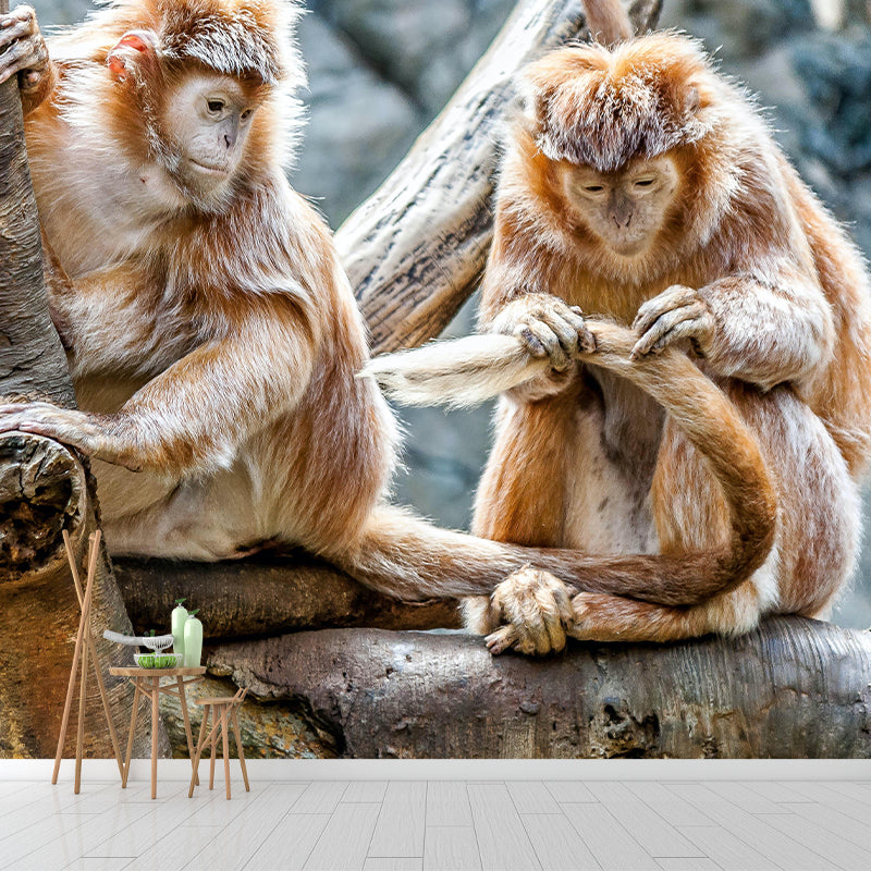 Vivid Wild Animal Mural Mildew Resistant Contemporary Wallpaper for Wall Decor