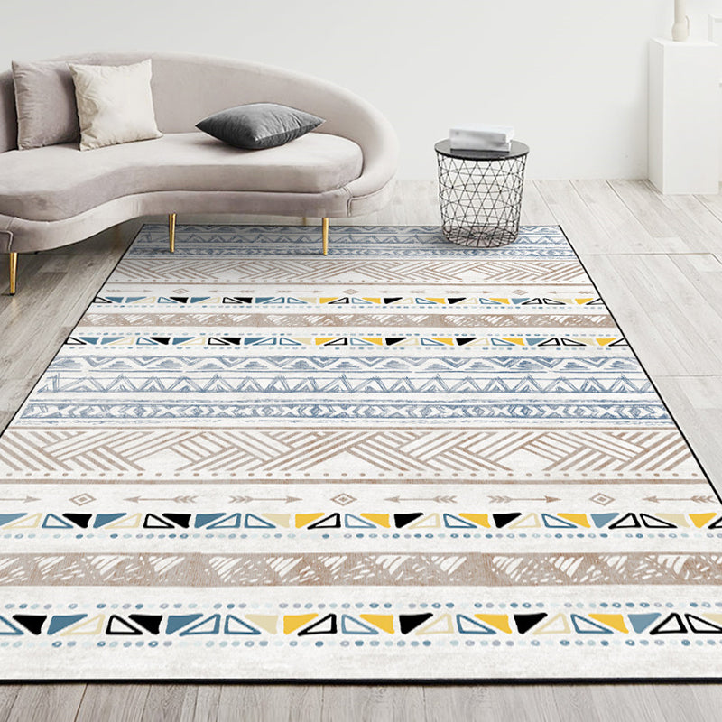 Brauner marokkanischer Teppich Polyester Muster Teppich Nicht-Rutsch-Backing Teppich für Wohnkultur