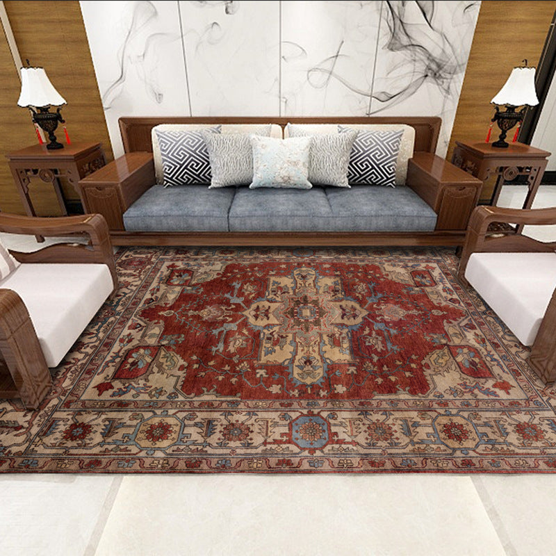 Abrikoos retro tapijten polyester grafisch gebied tapijt niet-slip achterste tapijt voor huisdecoratie