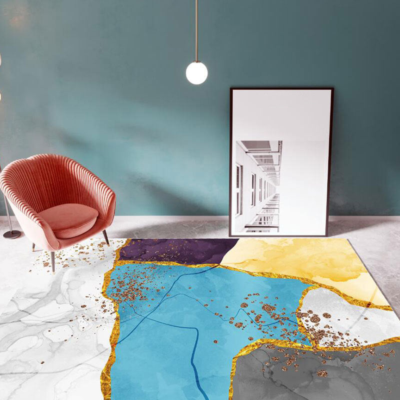 Magnifico tappeto in poliestere di tappeto moderno tappeto resistente alle macchie per la decorazione della casa