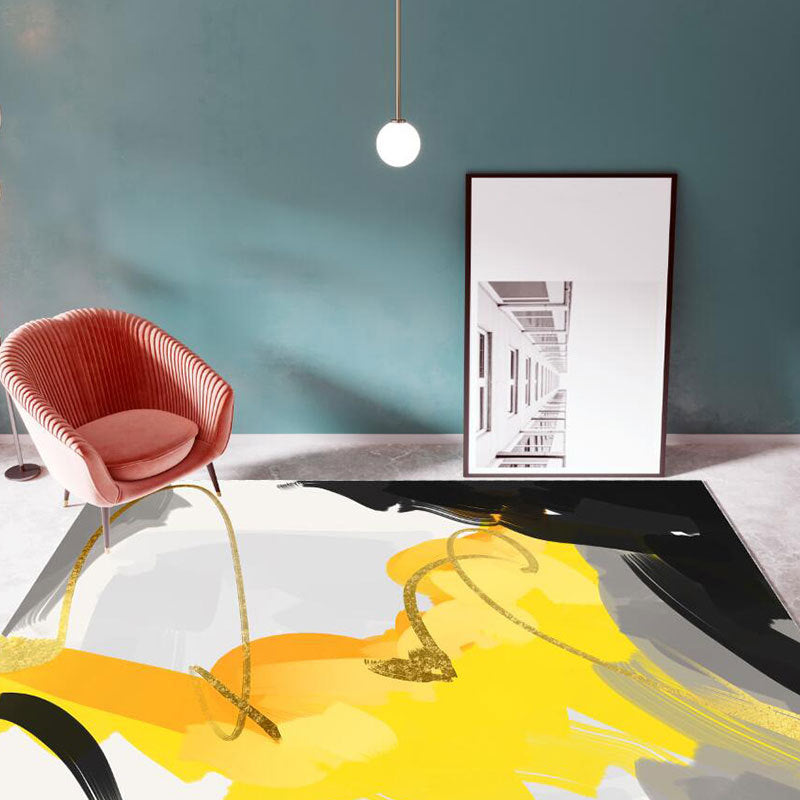 Magnifico tappeto in poliestere di tappeto moderno tappeto resistente alle macchie per la decorazione della casa
