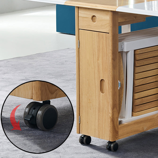 1/2/3/5 PCS Wood Modern Dining Room Ensemble avec ensemble de restaurants pliables