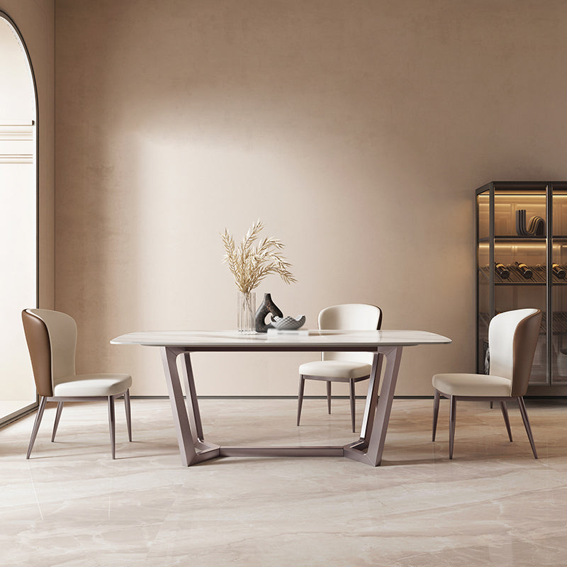 Noordse 1/2/4/5/7 stukken eetterset met eettafel en lederen stoelen dinette set