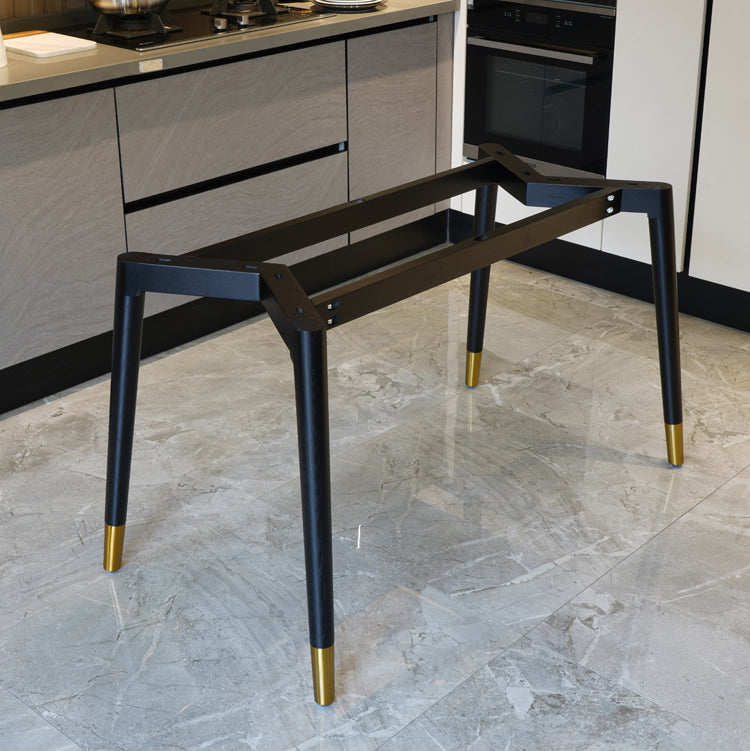 Mesa de comedor rectangular de mediados de siglo Mesa fija de piedra sinterizada para restaurante