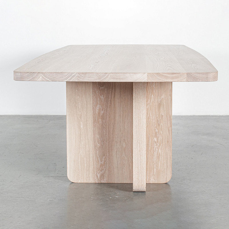 Mesa rectangular contemporánea mesa de comedor de madera maciza para el hogar
