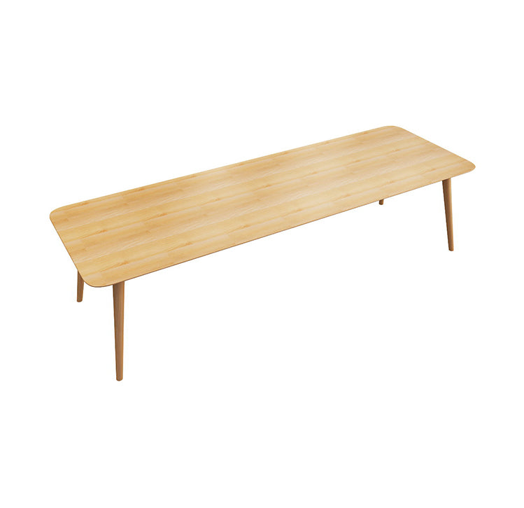 Solid Wood Contemporary Dining Table Rectangle Table with 4 Legs