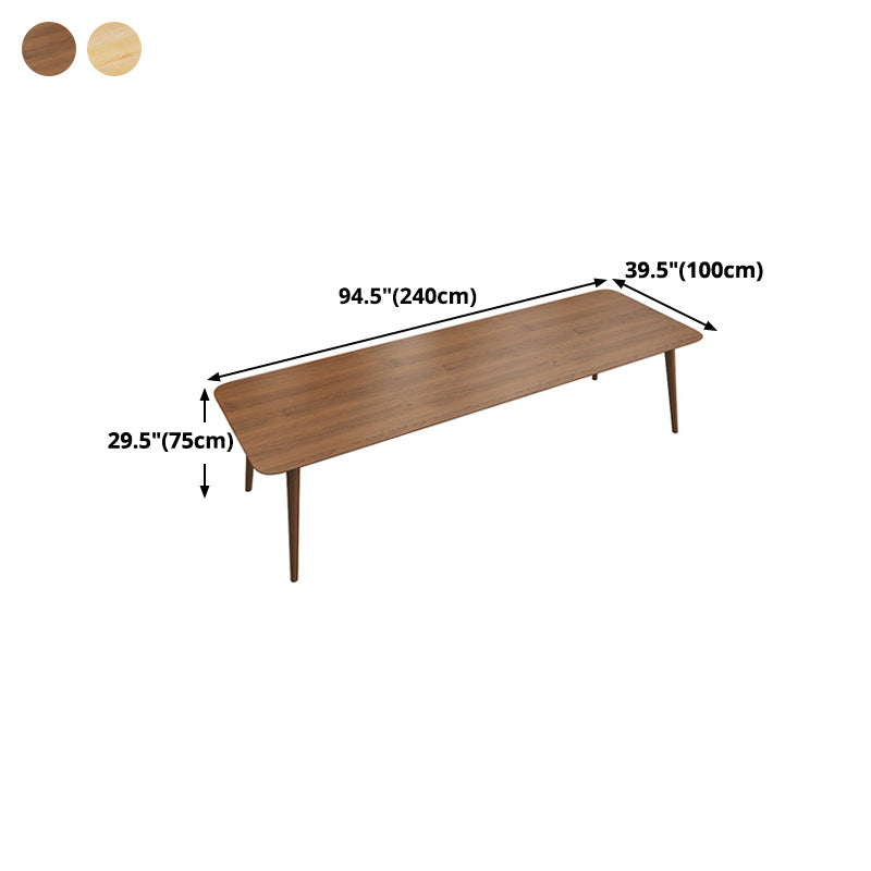 Solid Wood Contemporary Dining Table Rectangle Table with 4 Legs