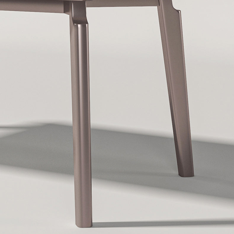 Sintered Stone Medieval Modern Table Rectangle Table with 4 Wooden Legs for Restaurant