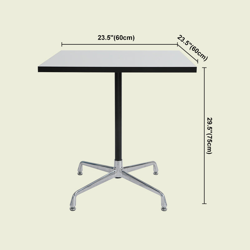Industrial Style Dining Table Standard Height Dining Table with Pedestal Base for Home