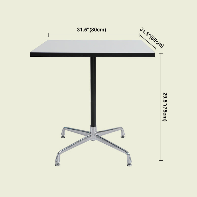 Industrial Style Dining Table Standard Height Dining Table with Pedestal Base for Home