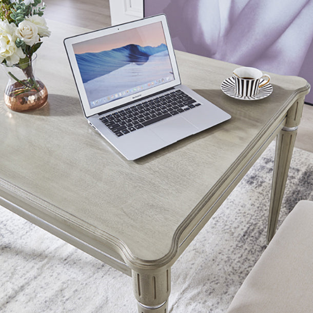 Traditional Luxury Dining Table Rectangle Solid Wood Dining Table with 4 Legs