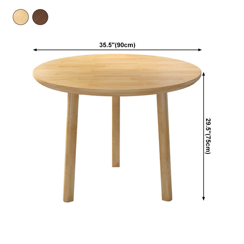 Modern Style Dining Table Round Rubberwood Dining Table for Home Use