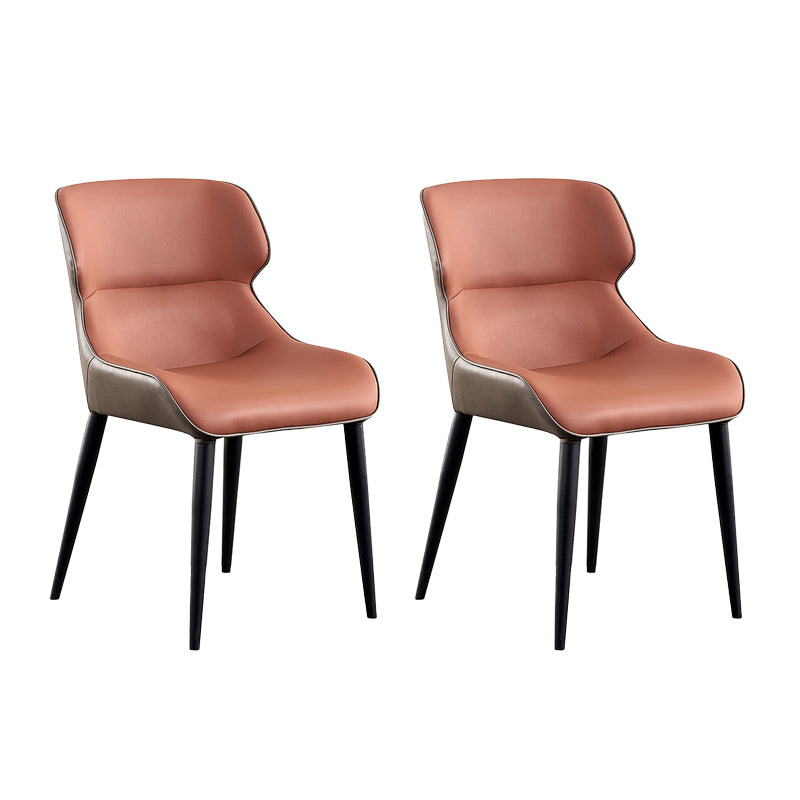 Contemporary Style Leather Dining Chairs Wingback Chair for Kitchen