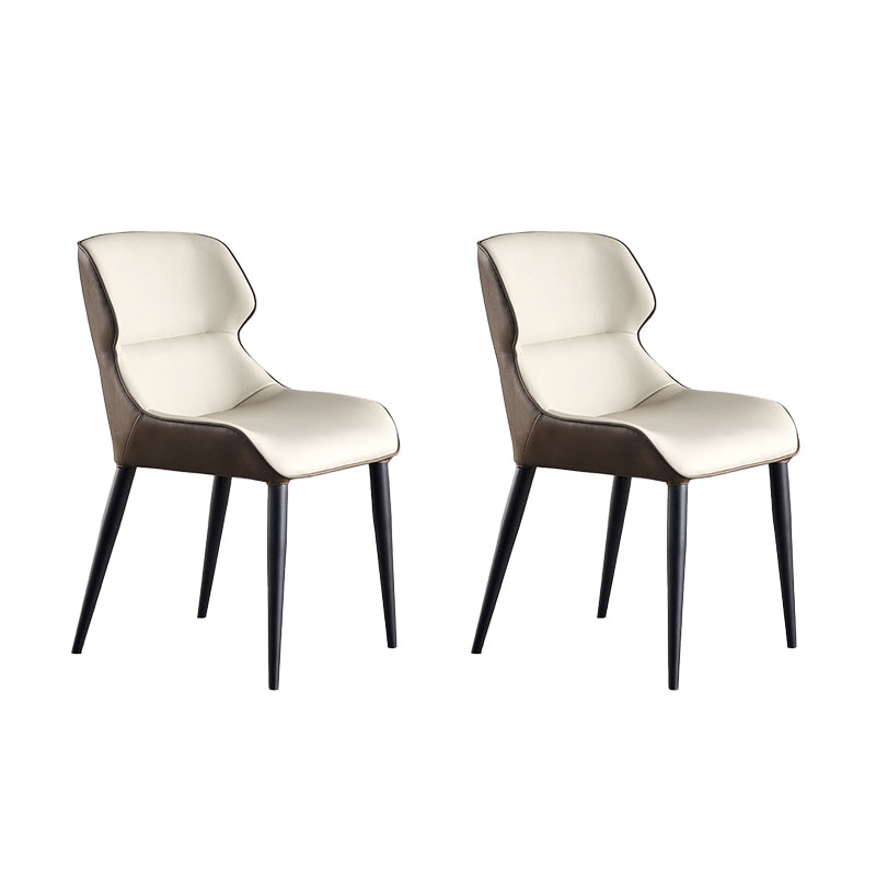 Contemporary Style Leather Dining Chairs Wingback Chair for Kitchen