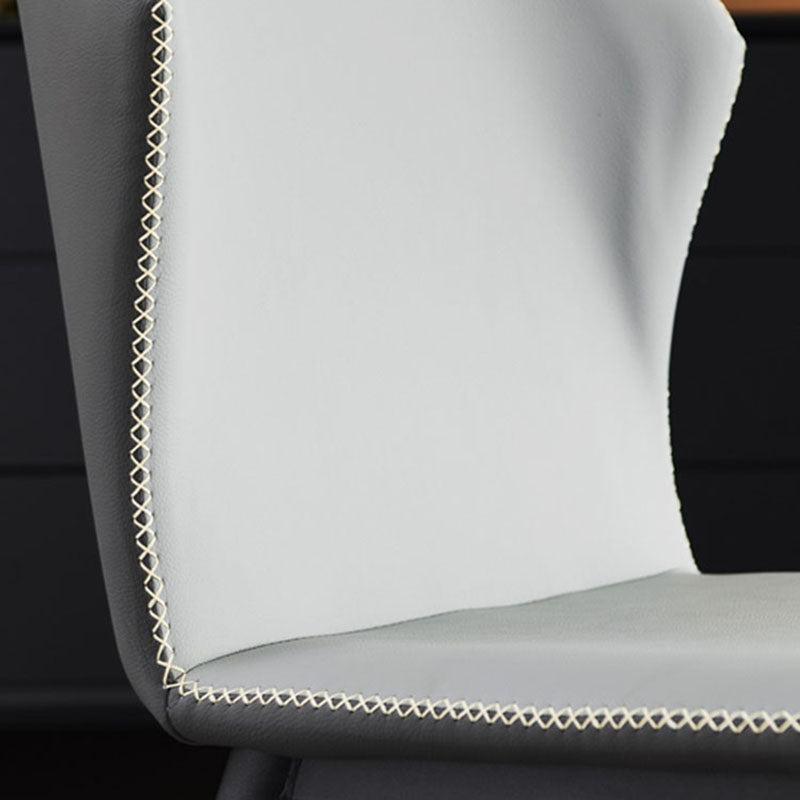 Minimalist Style Wingback Parsons Chair Leather Dining Chairs for Kitchen