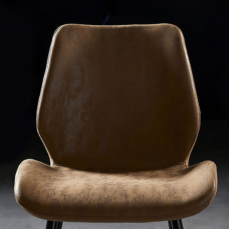 Chaise de salle à manger de style moderne chaise latéral sans bras avec des jambes en métal pour la cuisine