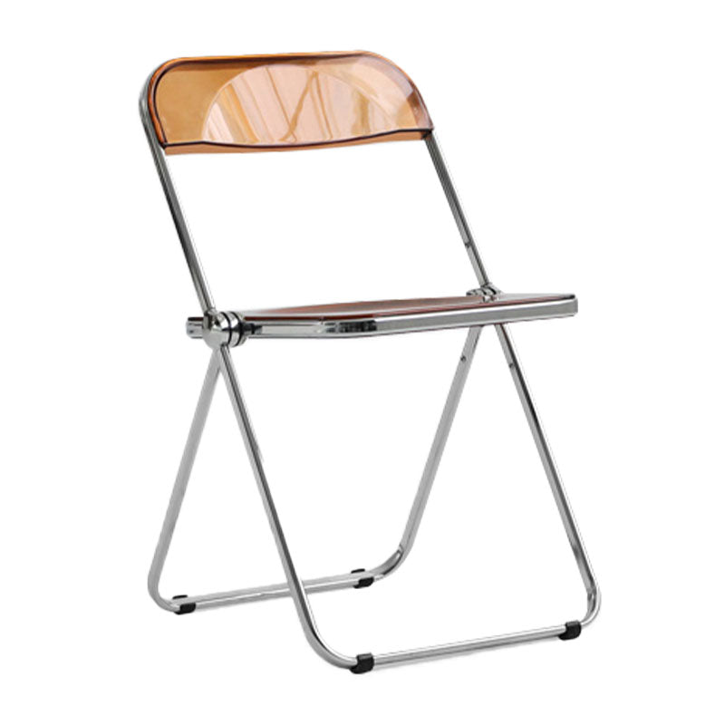 Chaise sans bras de salle à manger en plastique de style industriel, chaises latérales de salle à manger à dos ouvert