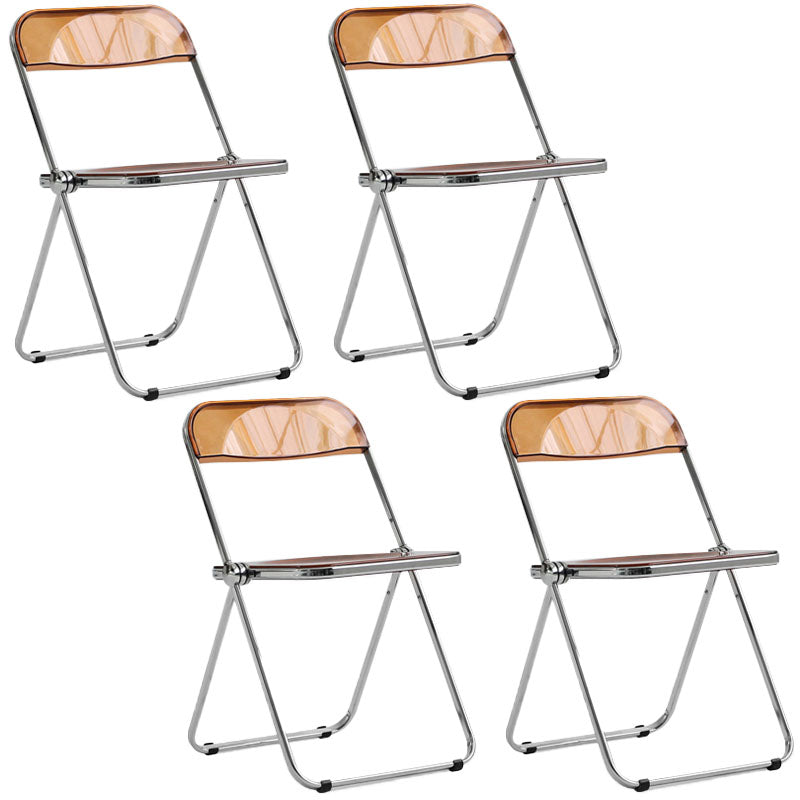 Chaise sans bras de salle à manger en plastique de style industriel, chaises latérales de salle à manger à dos ouvert