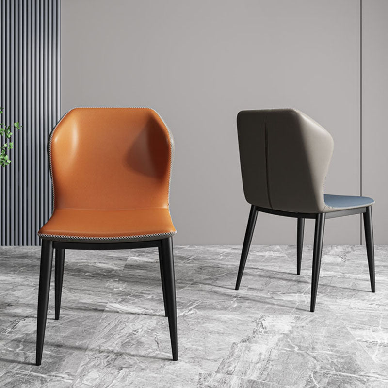 Industriële stijl wingback stoel lederen eetwarmeloze stoelen voor keuken