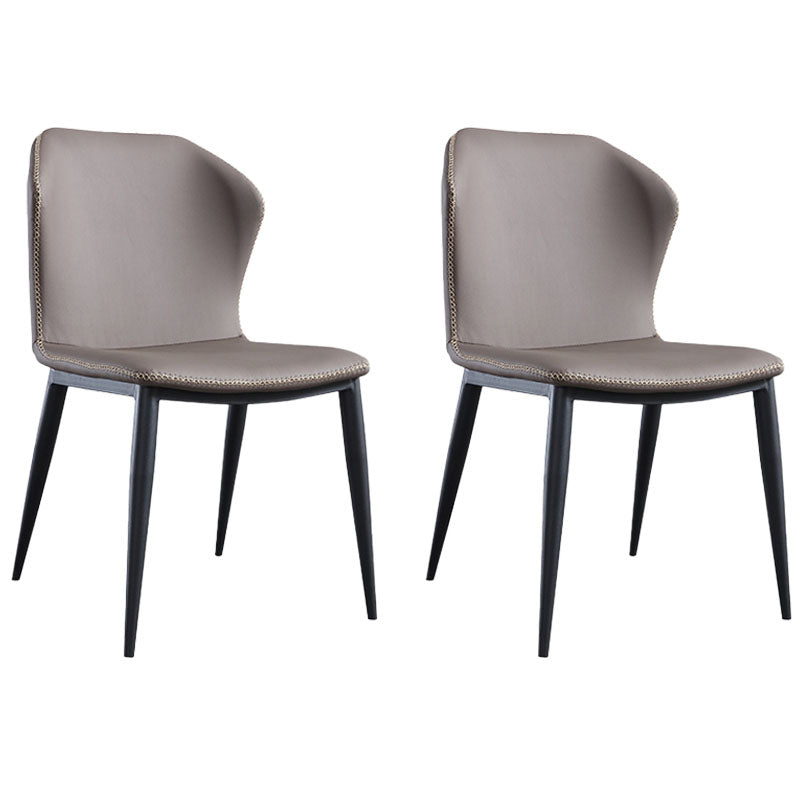 Industriële stijl wingback stoel lederen eetwarmeloze stoelen voor keuken