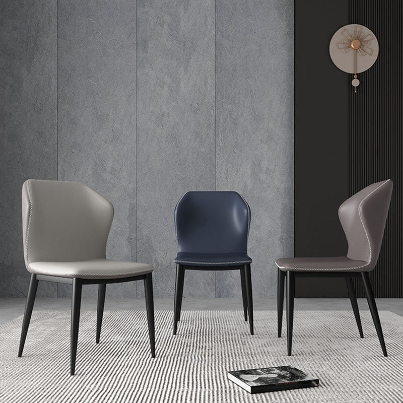 Industriële stijl wingback stoel lederen eetwarmeloze stoelen voor keuken